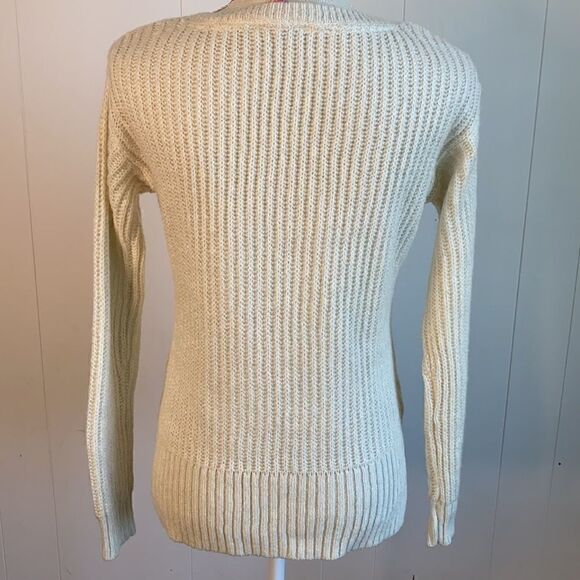Candie's Embellished Cream Knit Sweater NWT - Size S - Picture 5 of 10